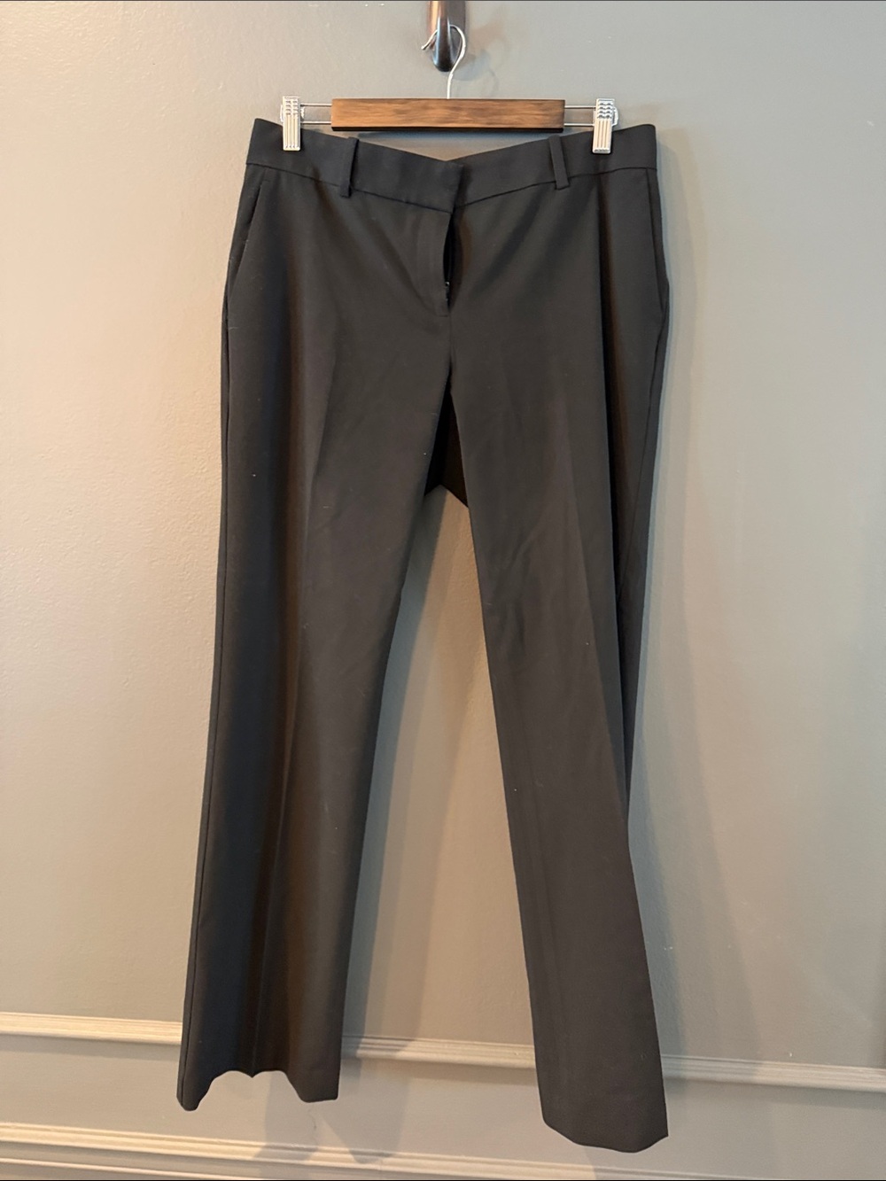 Ann Taylor Black Straight-Leg Trousers